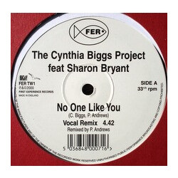 The Cynthia Biggs Project / Sharon Bryant No One Like You USED VINYL 12INCH 33 S RPM SINGLE