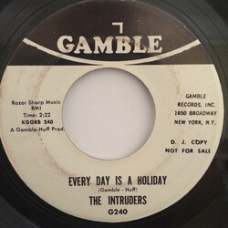 The Intruders Every Day Is A Holiday / Old Love USED VINYL 7INCH 45 RPM SINGLE PROMO
