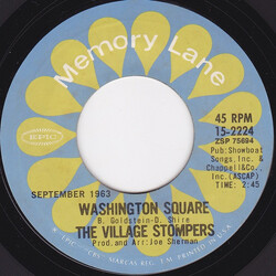The Village Stompers Washington Square / From Russia With Love USED VINYL 7INCH SINGLE 45 RPM REISSUE