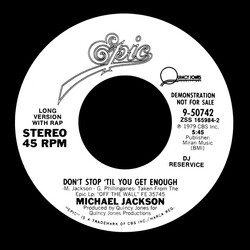 Michael Jackson Don't Stop 'Til You Get Enough USED VINYL 7INCH 45 RPM SINGLE PROMO STYRENE
