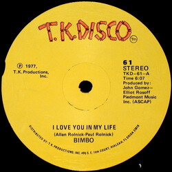 Bimbo I Love You In My Life USED VINYL 12INCH 45 RPM