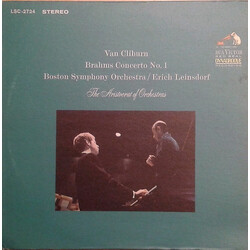 Johannes Brahms / Van Cliburn / Boston Symphony Orchestra / Erich Leinsdorf Concerto No. 1 Vinyl LP USED