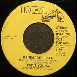 Steve Young (2) Renegade Picker USED VINYL 7INCH 45 RPM PROMO STEREO MONO