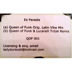 Queen Of Funk Es Paradis USED VINYL 12INCH TEST PRESSING WHITE LABEL STEREO