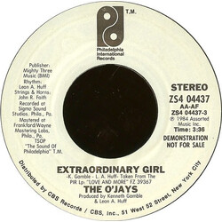 The O'Jays Extraordinary Girl USED VINYL 7INCH 45 RPM PROMO STYRENE STEREO