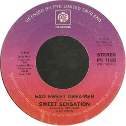 Sweet Sensation (2) Sad Sweet Dreamer USED VINYL 7INCH 45 RPM SINGLE STYRENE