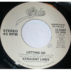 Straight Lines Letting Go USED VINYL 7INCH SINGLE PROMO
