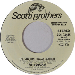 Survivor The One That Really Matters USED VINYL 7INCH 45 RPM SINGLE PROMO STYRENE