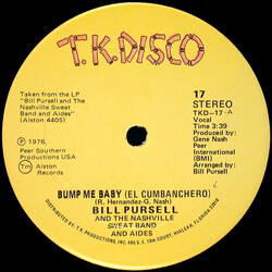 Bill Pursell / The Nashville Sweat Band And Aides Bump Me Baby (El Cumbanchero) / Now USED VINYL 12INCH 45 RPM