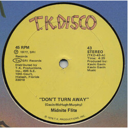 Midnite Flite Don't Turn Away VINYL 12" USED