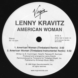 Lenny Kravitz American Woman / Straight Cold Player USED VINYL 12INCH 33 S RPM PROMO