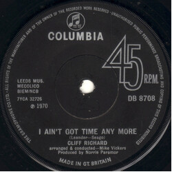 Cliff Richard I Ain't Got Time Anymore USED VINYL 7INCH 45 RPM SINGLE