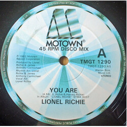 Lionel Richie You Are USED VINYL 12INCH 45 RPM SINGLE