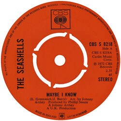 The Seashells Maybe I Know USED VINYL 7INCH 45 RPM SINGLE