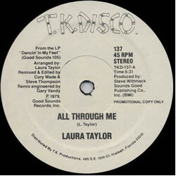 Laura Taylor All Through Me USED VINYL 12INCH 45 RPM PROMO STEREO