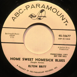 Elton Britt Home Sweet Homesick Blues USED VINYL 7INCH 45 RPM PROMO