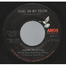 Johnny Tillotson / Jimmy Bowen Orchestra & Chorus Tears On My Pillow USED VINYL 7INCH PROMO