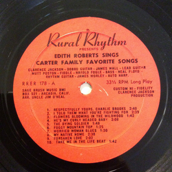 Edith Roberts Edith Roberts Sings Carter Family Favorites Vinyl LP USED