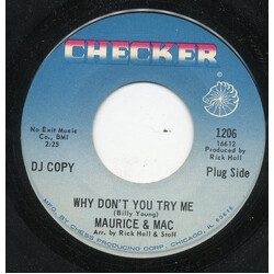 Maurice & Mac Why Don't You Try Me / Lean On Me USED VINYL 7INCH SINGLE 45 RPM PROMO