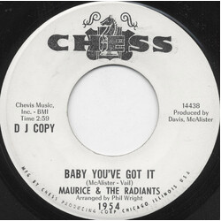 Maurice McAlister / The Radiants Baby You've Got It USED VINYL 7INCH 45 RPM PROMO