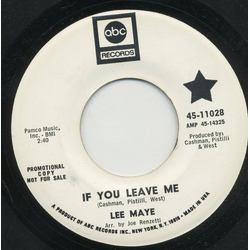 Arthur Lee Maye If You Leave Me Vinyl 7" USED