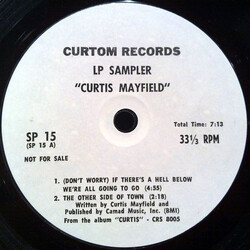 Curtis Mayfield Curtis Mayfield (LP Sampler) USED VINYL 7INCH 33 S RPM PROMO SAMPLER STYRENE