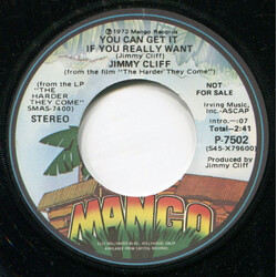 Jimmy Cliff / Toots & The Maytals You Can Get It If You Really Want / Sweet & Dandy USED VINYL 7INCH 45 RPM SINGLE PROMO STEREO