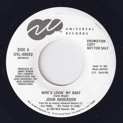 John Anderson (3) Who's Lovin' My Baby USED VINYL 7INCH 45 RPM PROMO