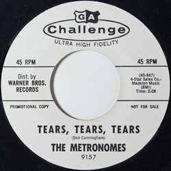Metronomes (2) Tears, Tears, Tears / Hat Time USED VINYL 7INCH 45 RPM SINGLE PROMO STYRENE