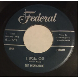 The Midnighters E Basta Cosi / In The Doorway Crying USED VINYL 7INCH 45 RPM