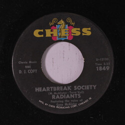 The Radiants Heartbreak Society USED VINYL 7INCH 45 RPM SINGLE PROMO