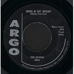 The Ravens (2) Here Is My Heart USED VINYL 7INCH 45 RPM STYRENE