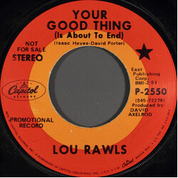 Lou Rawls Your Good Thing (Is About To End) / Season Of The Witch USED VINYL 7INCH 45 RPM PROMO