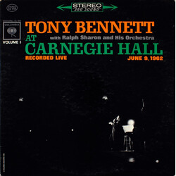 Tony Bennett / Ralph Sharon And His Orchestra At Carnegie Hall, Part I Recorded Live At Carnegie Hall June 9th 1962 Vinyl LP USED