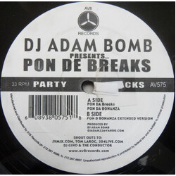 DJ Adam Bomb Pon De Breaks USED VINYL 12INCH