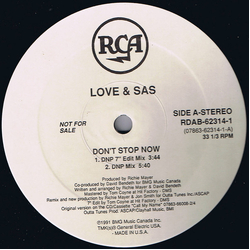 Love & Sas Don't Stop Now Vinyl 12" USED