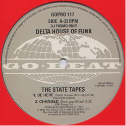Delta House Of Funk The State Tapes USED VINYL 12INCH 33 S RPM PROMO