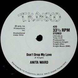 Anita Ward Don't Drop My Love / Spoiled By Your Love VINYL 12" USED