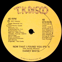 Danny White (5) Now That I Found You VINYL 12" USED