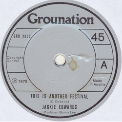 Jackie Edwards This Is Another Festival USED VINYL 7INCH