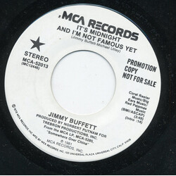 Jimmy Buffett It's Midnight And I'm Not Famous Yet Vinyl 7" USED