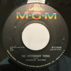 Johnny Rivers The Customary Thing / Answer Me My Love USED VINYL 7INCH 45 RPM SINGLE REISSUE