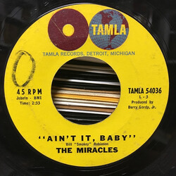 The Miracles Ain't It, Baby / The Only One I Love USED VINYL 7INCH 45 RPM SINGLE STYRENE MONO