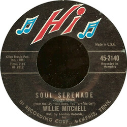 Willie Mitchell Soul Serenade / Mercy Mercy Mercy USED VINYL 7INCH 45 RPM SINGLE STYRENE