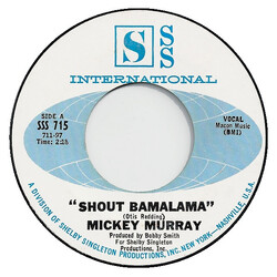 Mickey Murray Shout Bamalama USED VINYL 7INCH 45 RPM STYRENE
