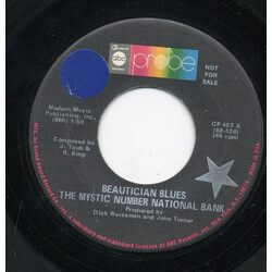 Mystic Number National Bank Beautician Blues / St. James Infirmary USED VINYL 7INCH 45 RPM PROMO