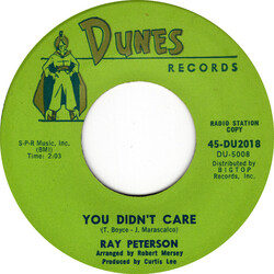 Ray Peterson You Didn't Care / If Only Tomorrow USED VINYL 7INCH 45 RPM SINGLE PROMO