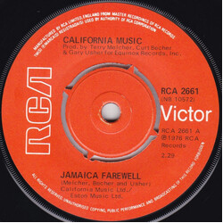 California Music Jamaica Farewell USED VINYL 7INCH 45 RPM