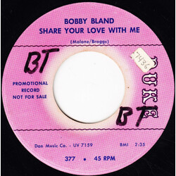 Bobby Bland Share Your Love With Me USED VINYL 7INCH 45 RPM PROMO