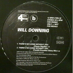 Will Downing There's No Living Without You USED VINYL 12INCH PROMO